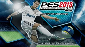 Pro Evolution Soccer 2013 3D (Italy) (Es,It,Pt,El) screen shot title